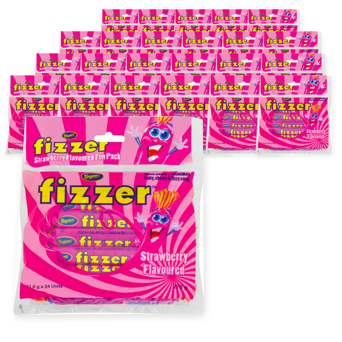 Beacon Fizzer - Fun Pack - Strawberry 24s (Case of 24) – case pack