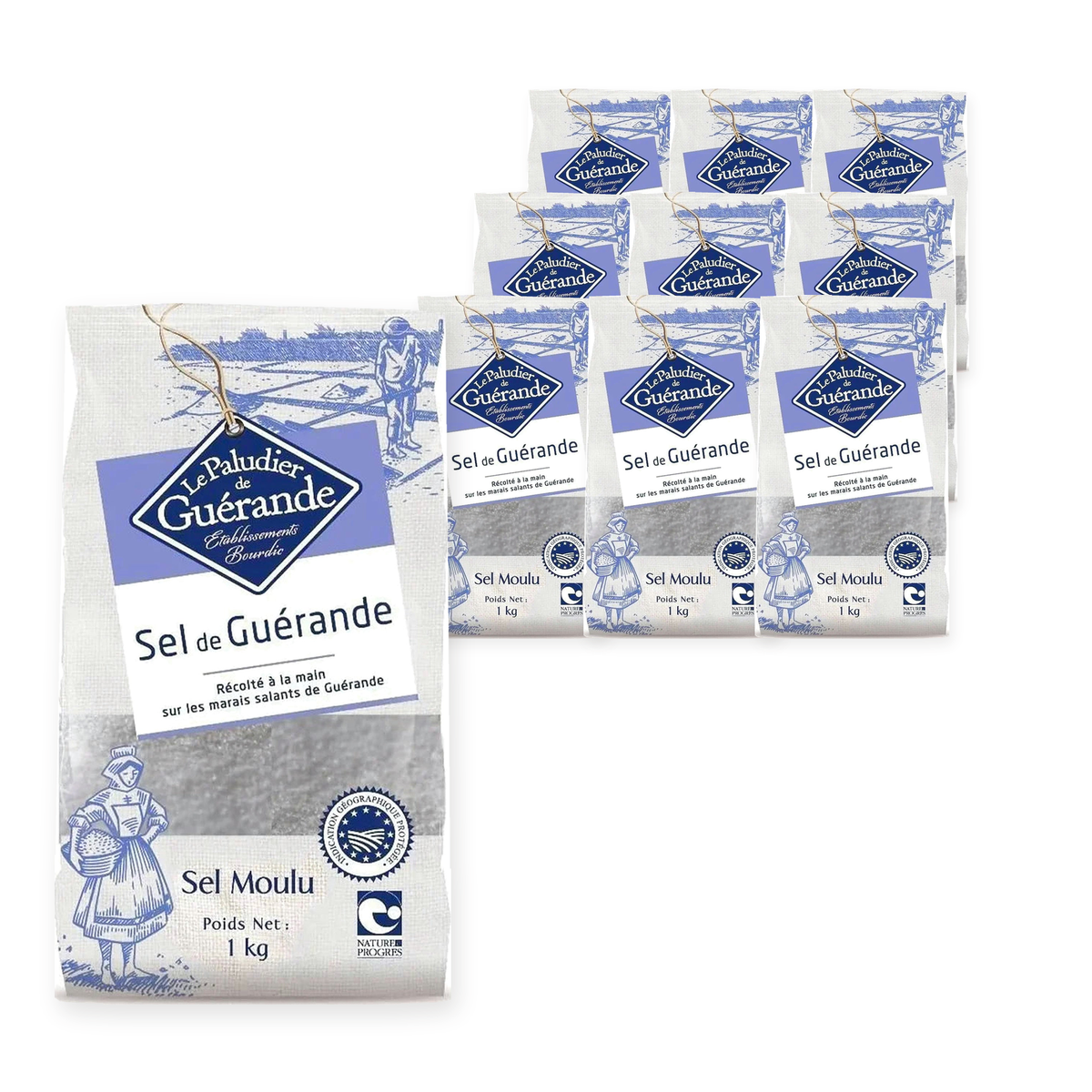 Celtic Sea Salt/Sel De Guerande Fine 1KG (Case of 10) – case pack