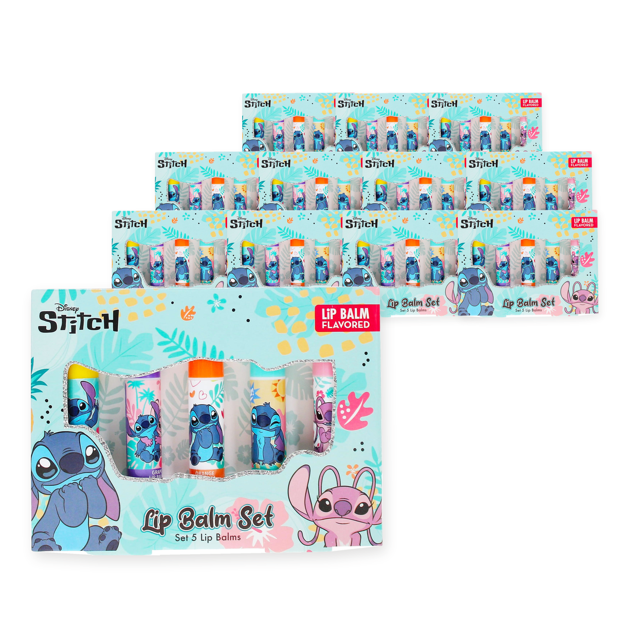Disney Stitch Lip Balm Collection 5pack (Case of 12) – case pack