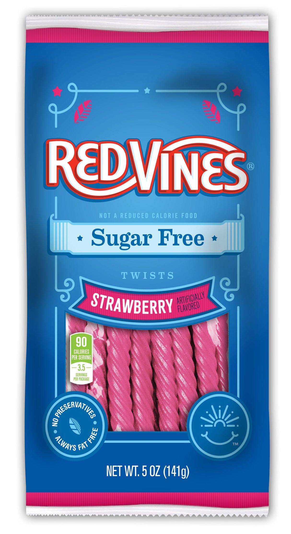 Red Vines Sugar Free Strawberry Twists Peg Bags 5oz (141g)