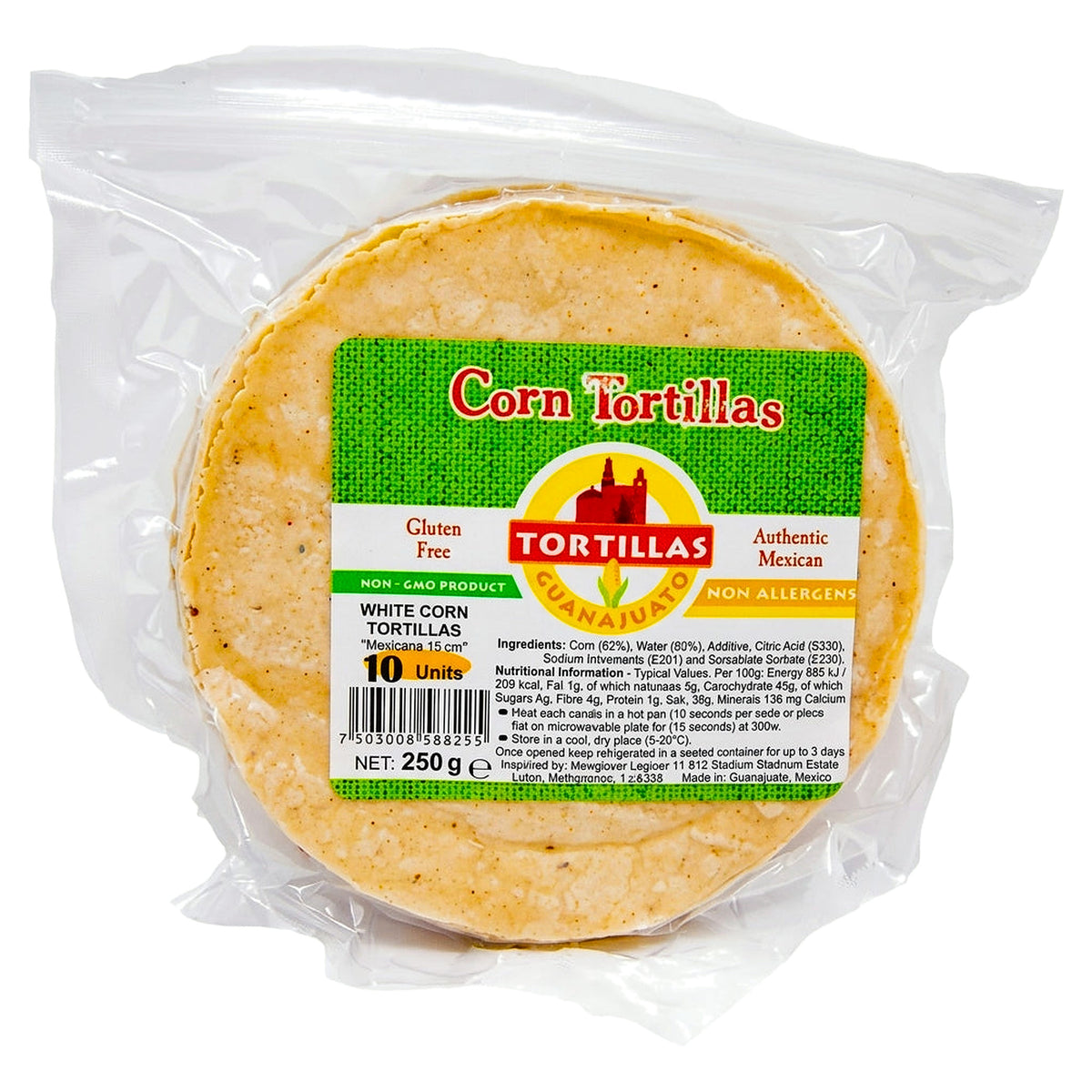 15Cm Corn Tortilla Zip-Lock 10Pcs