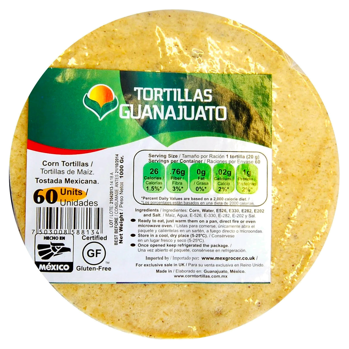 15cm Yellow Corn Tortilla For Frying 1kg