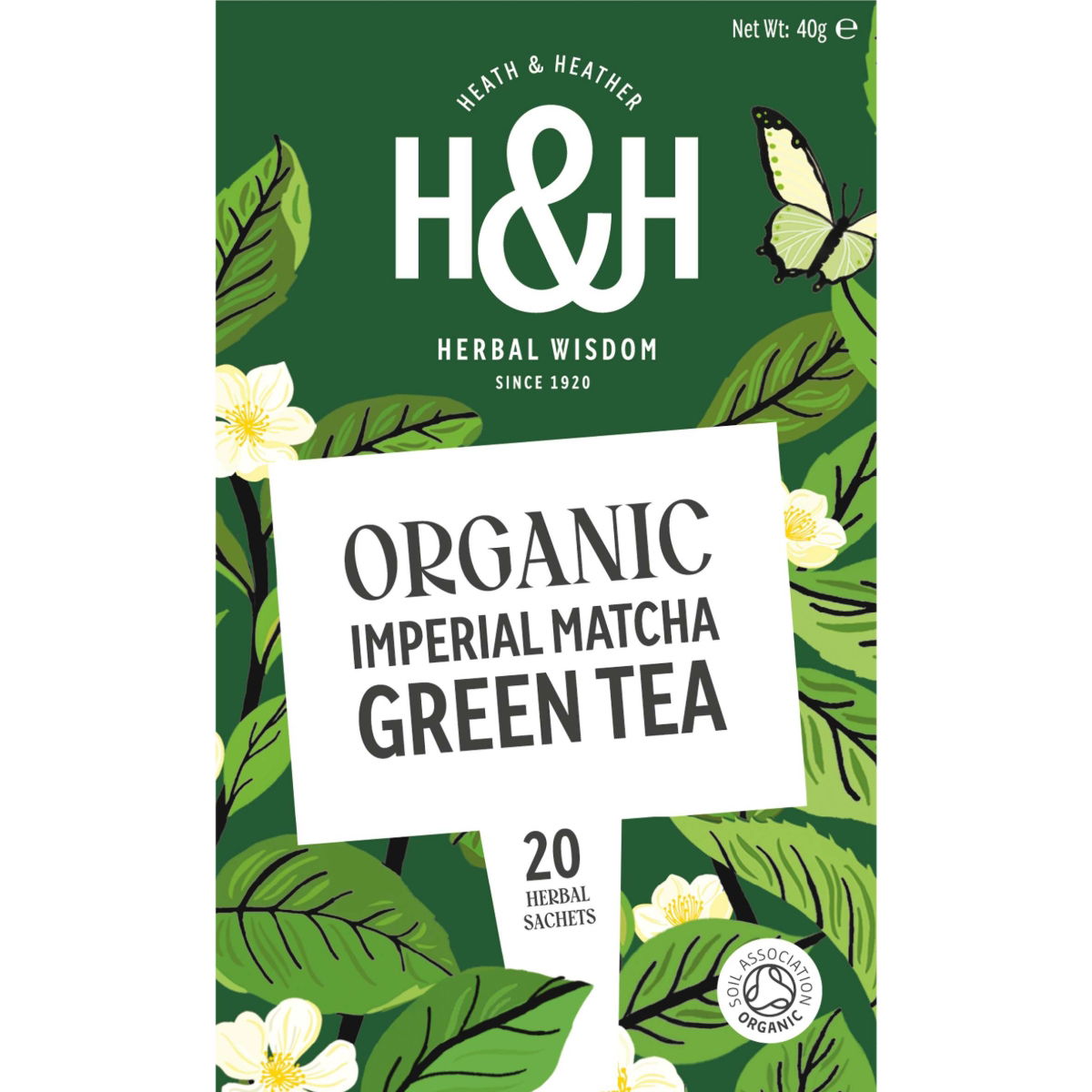 Heath & Heather Organic Imperial Matcha Green Tea 20 Tea Bags