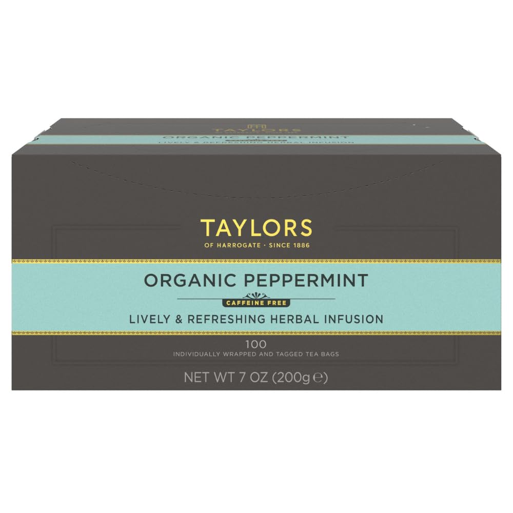Taylors of Harrogate Organic Peppermint Tagged & Envelope Tea Bags 100 Bags