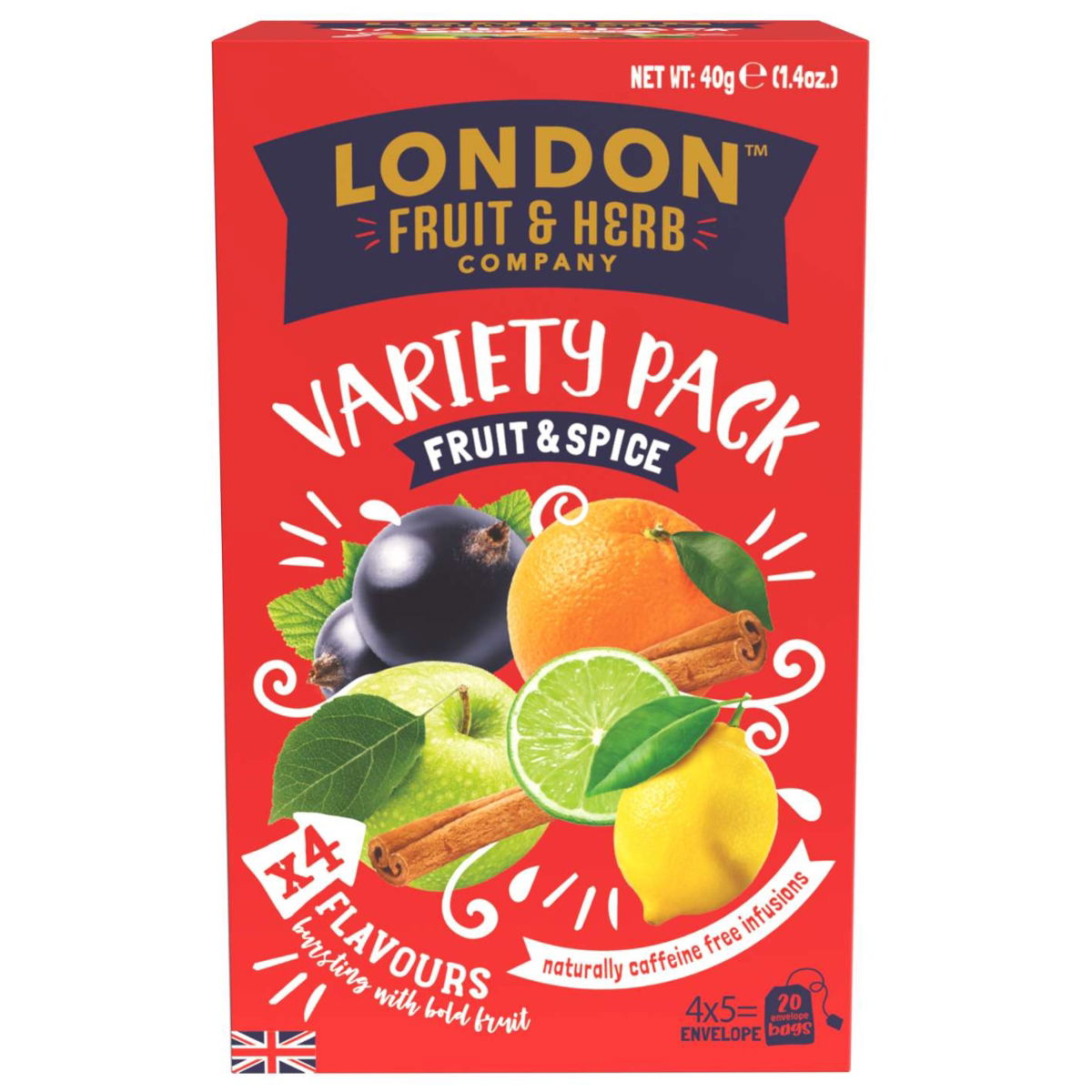London Fruit & Herb Co. Fruit & Spice Variety Pack 20s (Case of 6)