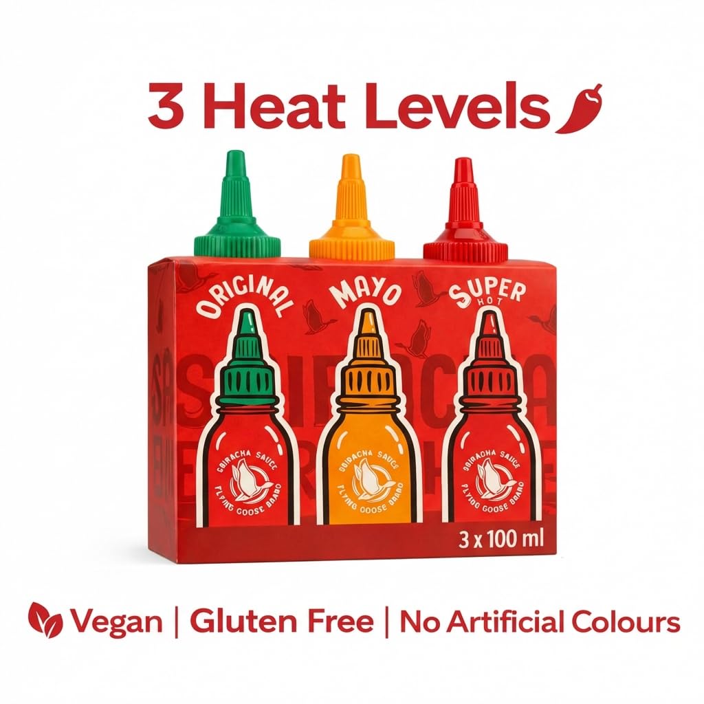 Flying Goose Sriracha Mixed Pack 3 x 100ml (Original, Mayo, Super Hot)