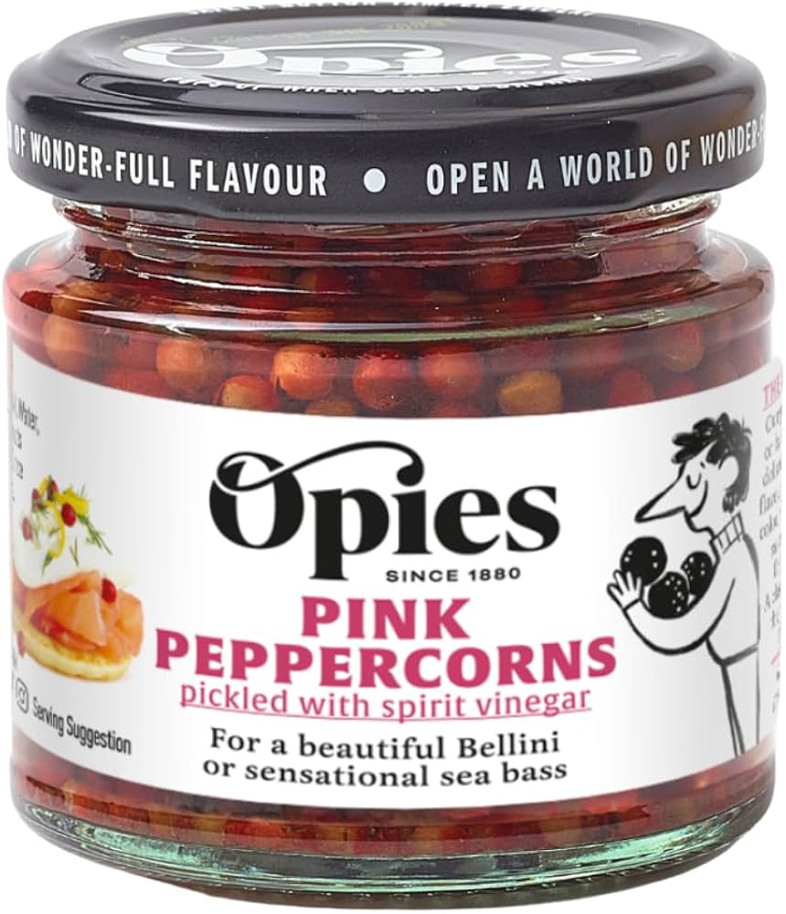 Opies Pink Peppercorns Pickled In Spirit Vinegar 105G
