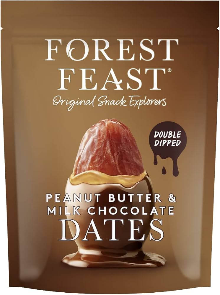 Forest Feast Belgian Milk Choc Peanut Butter Dates 140G