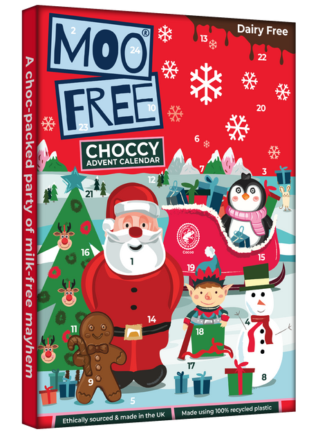 Moo Free 'Milk' Chocolate Advent Calendar 70G (Case of 10)