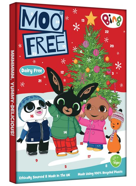 Moo Free BING Chocolate Advent Calendar 70G (Case of 10)