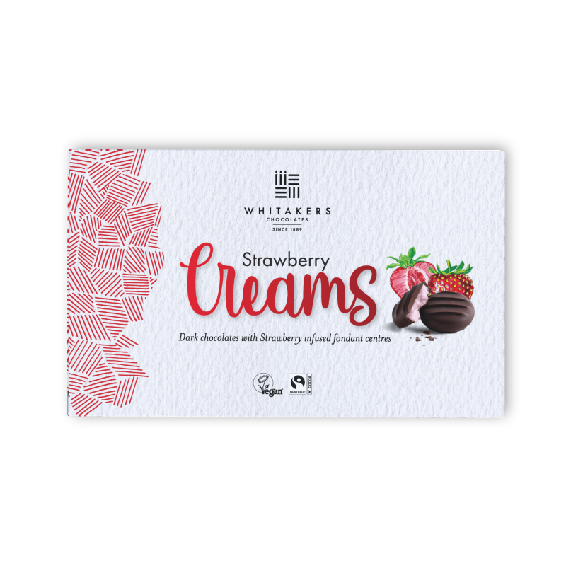 Whitakers Strawberry Fondant Creams 150G (Case of 14)