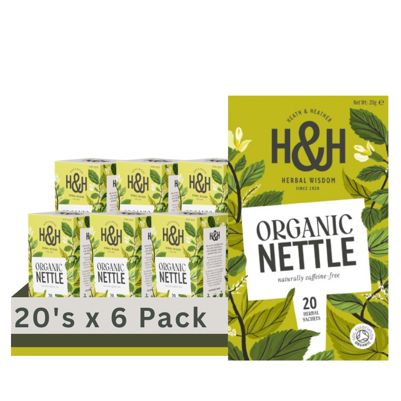 Heath & Heather Organic Nettle 20 Tea Bags (Case of 6)