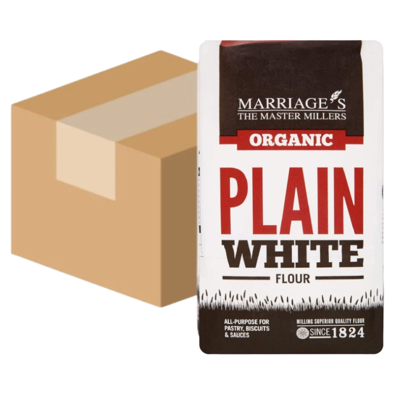 Marriage Millers Organic Plain White 1KG (Case of 6)