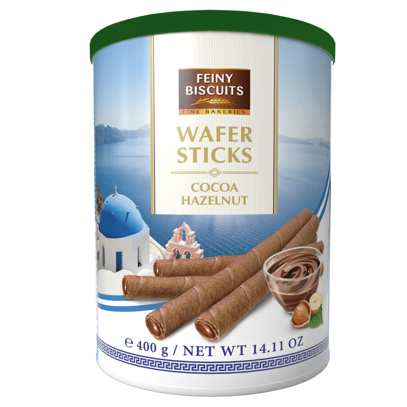 Feiny Biscuits Wafer Rolls With Cocoa Hazelnut Cream 400G (Case of 12)