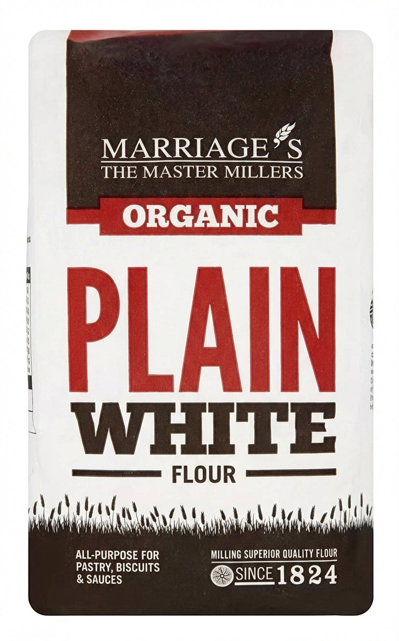 Marriage Millers Organic Plain White 1KG **Expiry Feb 2026**