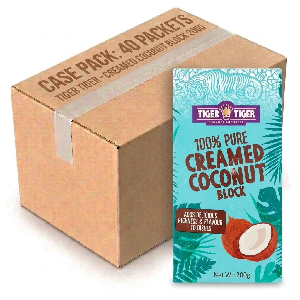 Tiger Tiger Creamed Coconut Block 200G (Case of 40)