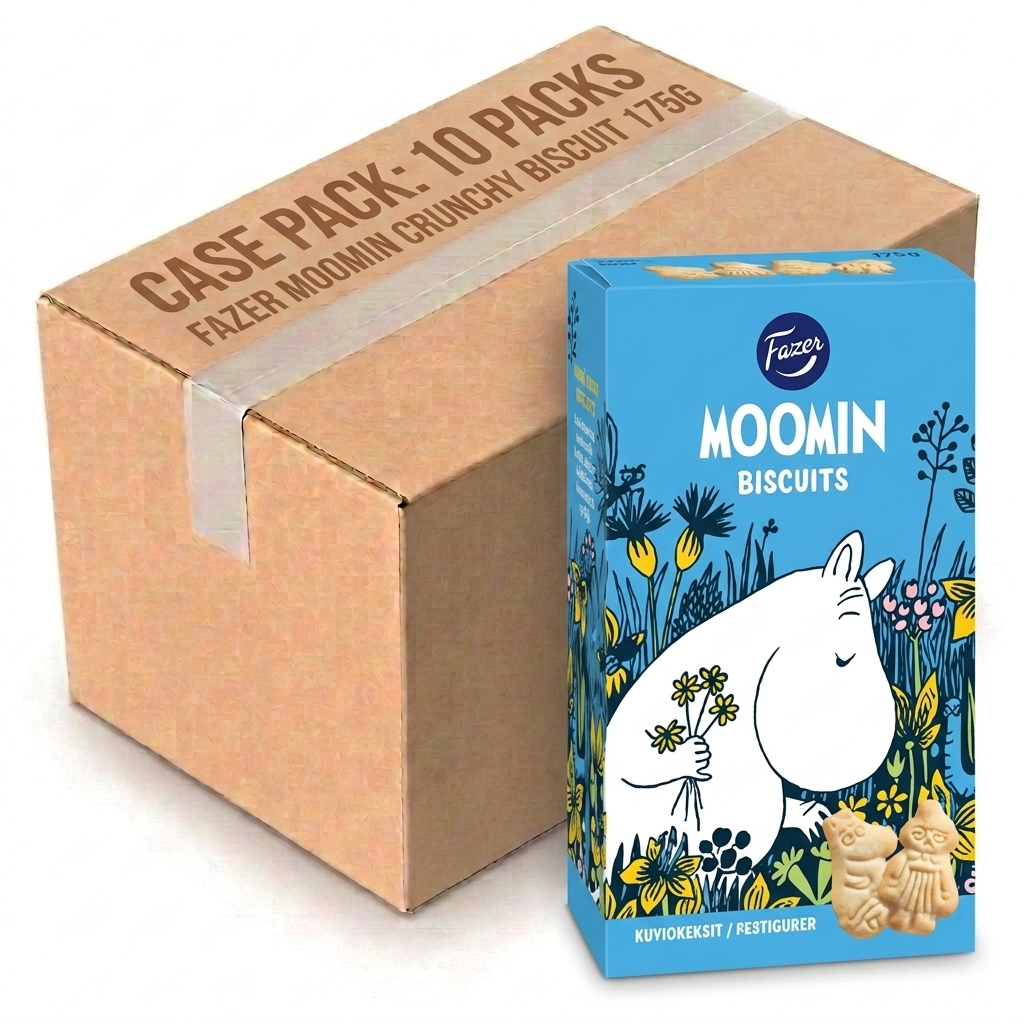 Fazer Moomin Crunchy Biscuit 175G (Case of 10)