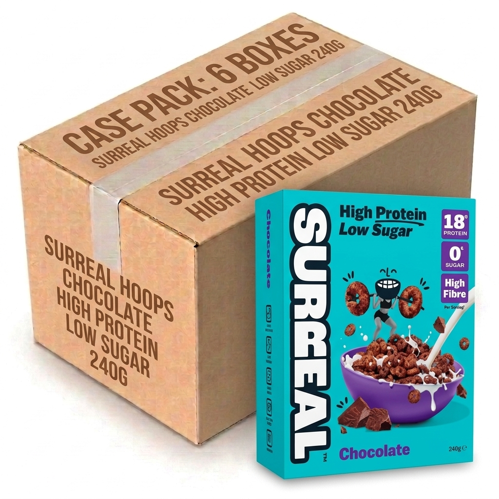 Surreal Hoops Chocolate High Protein Low Sugar 240G (Case of 6)