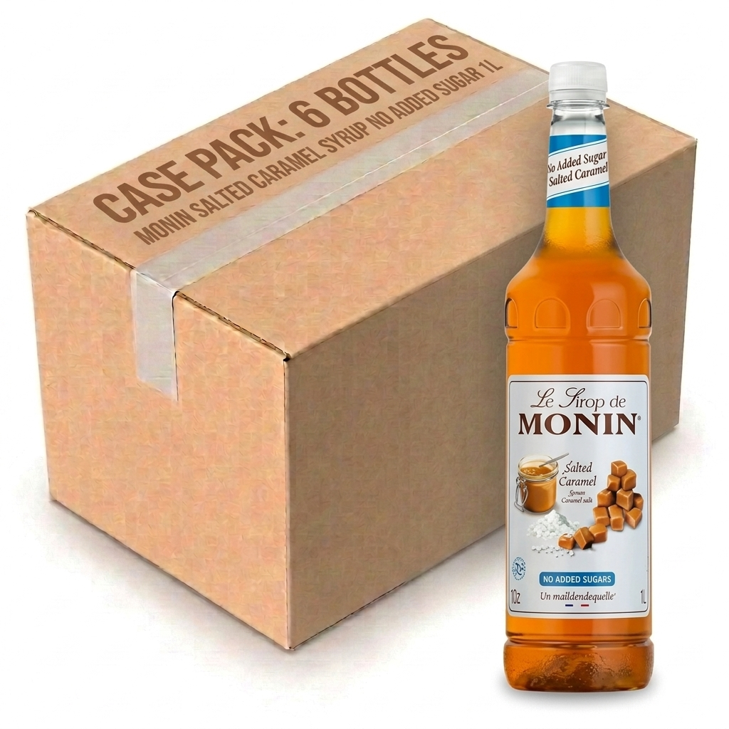 Monin Salted Caramel Syrup No Added Sugar 1L (Case of 6)