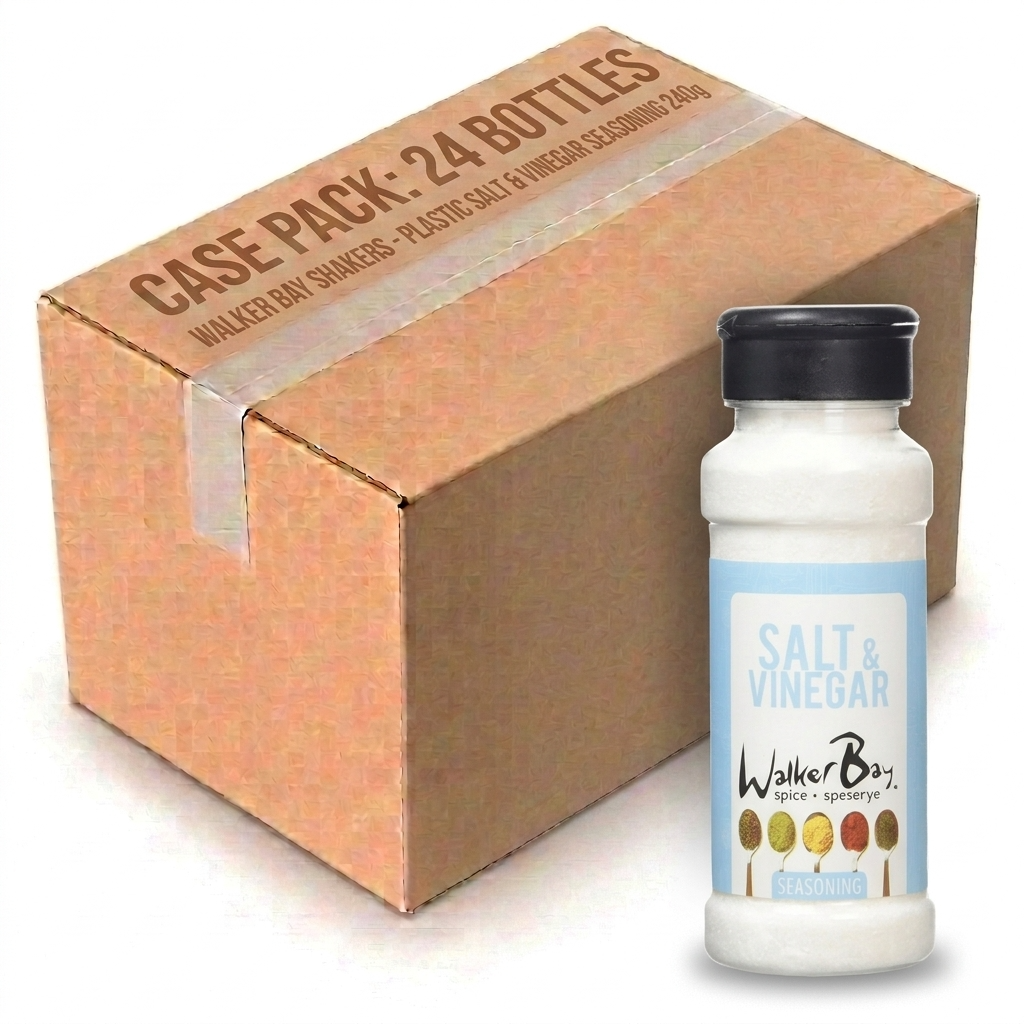 Walker Bay Shakers - Plastic Salt & Vinegar Seasoning 240G (Case of 24)