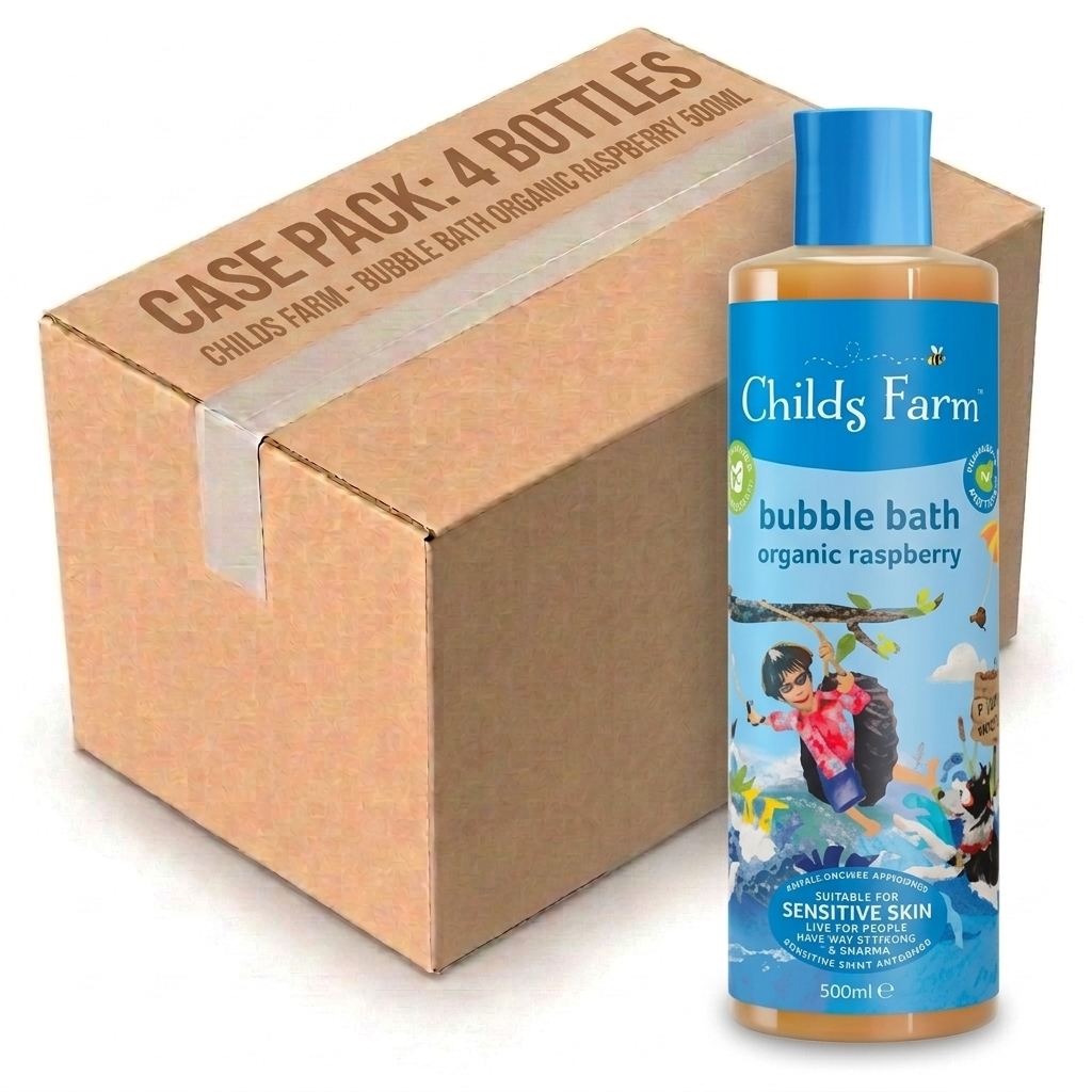 Childs Farm Bubble Bath Organic Raspberry 500ML (Case of 4)