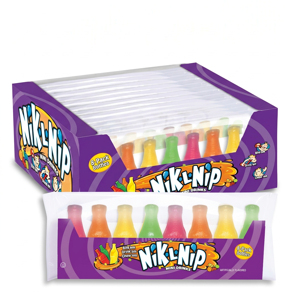 Nik-L-Nip Wax Candy Original 8 Pack 79G (Case of 12)