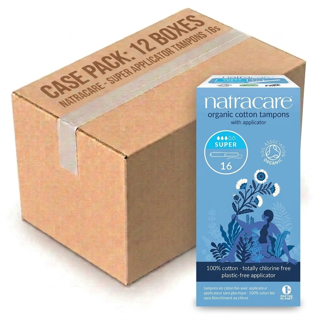 Natracare Organic Super Applicator Tampons 16s (Case of 12)