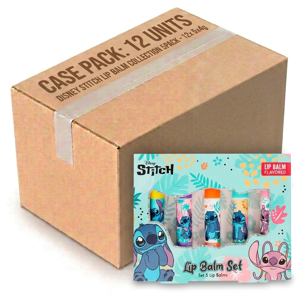 Disney Stitch Lip Balm Collection 5pack (Case of 12)