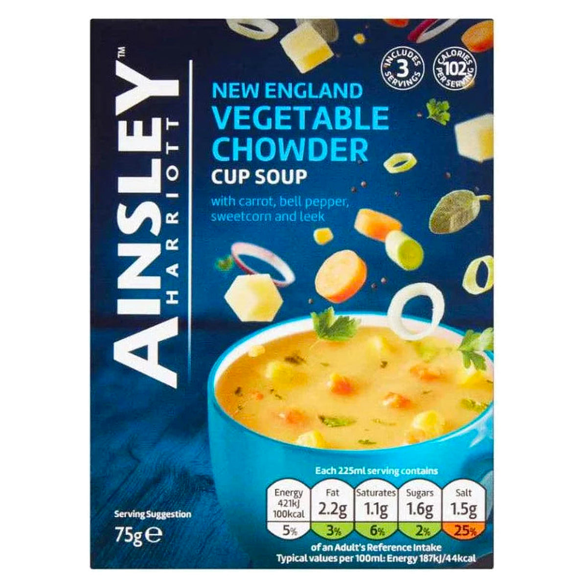 Ainsley Harriott New England Vegetable Chowder Cup 75G