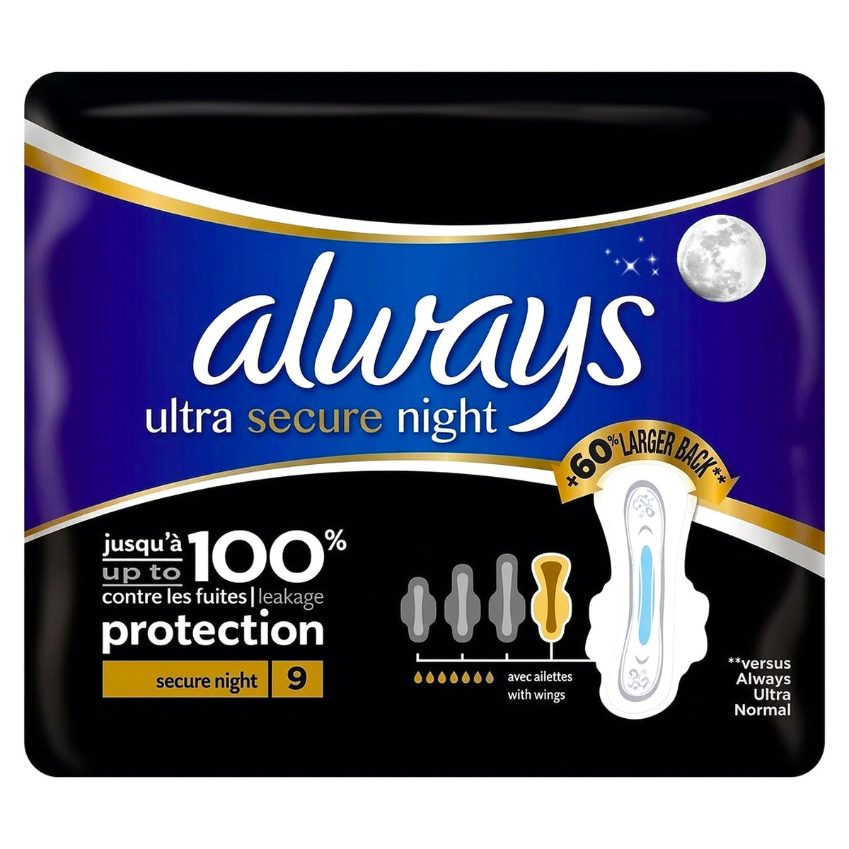 Always Ultra Secure Night Wings 9S