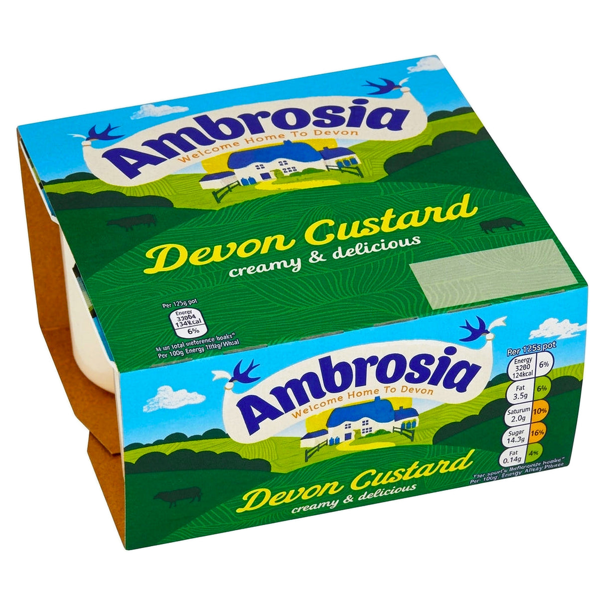Ambrosia Devon Custard 4x125g