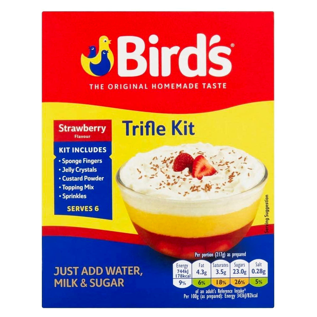 Birds Strawberry Flavour Trifle Kit 141G