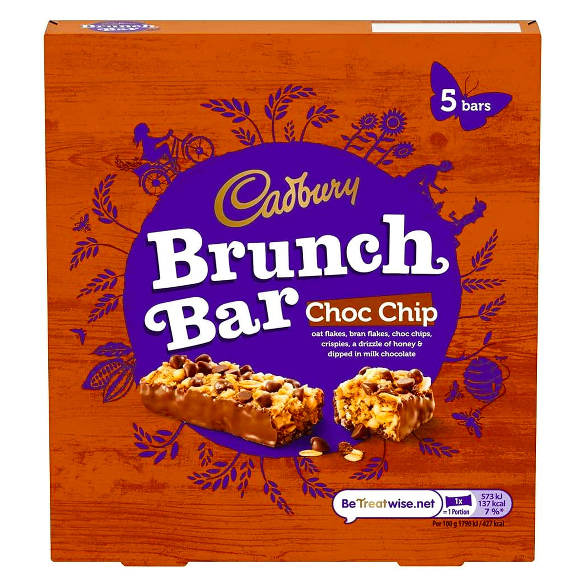 Cadbury Brunch Bars Chocolate Chip 5 Pack 160G