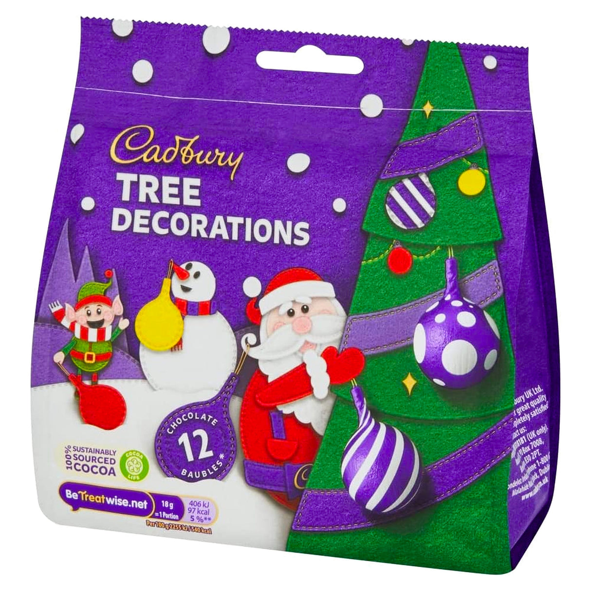 Cadbury Christmas Tree Decoration Bag 72G