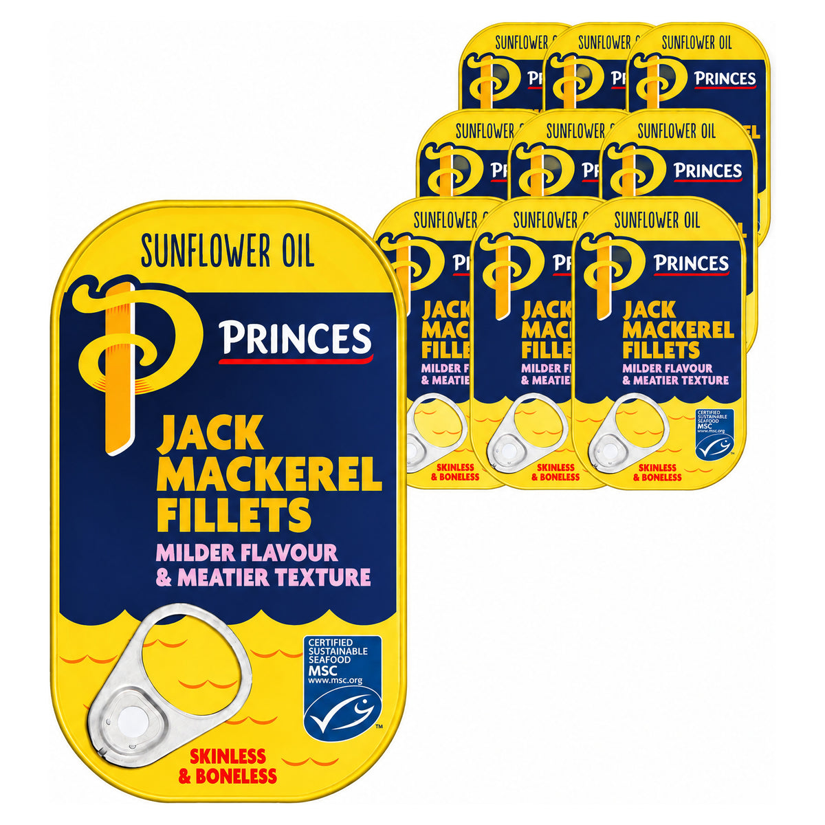 Princes Sunflower Oil Jack Mackerel Fillets 125g (Case of 10)