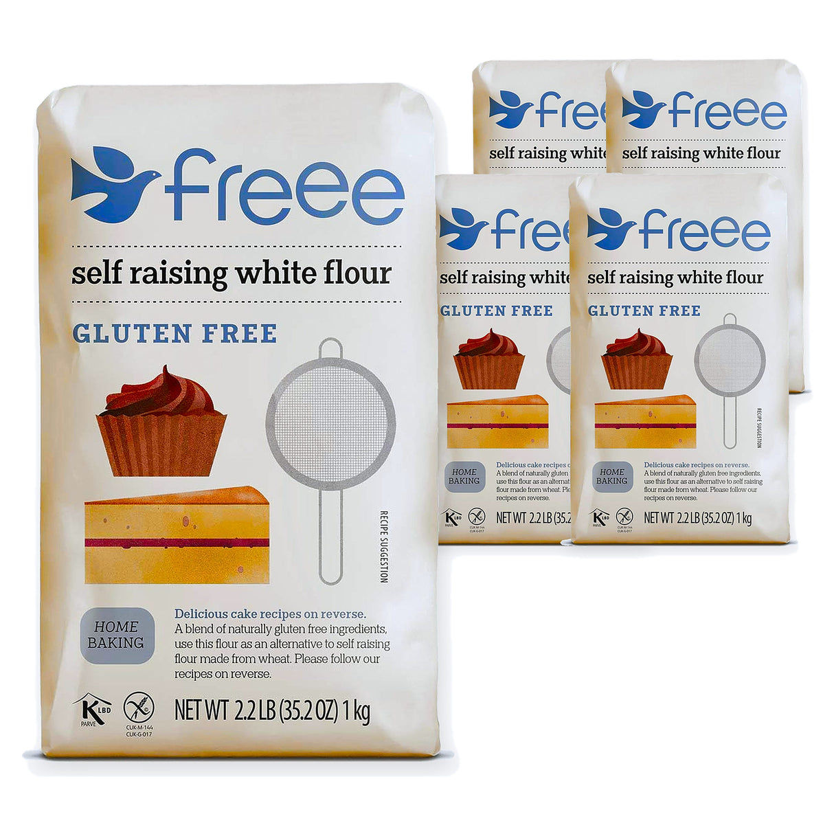 Doves Farm Freee Self Raising White Flour 1KG (Case of 5)