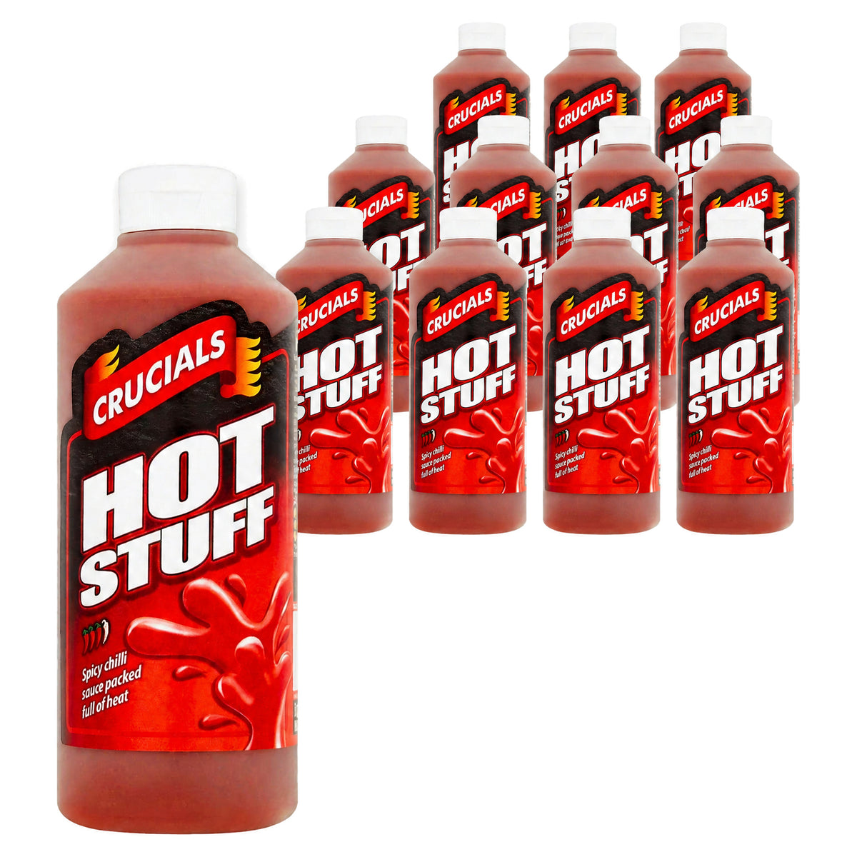 Crucials Hot Stuff Squeezy Sauce 500Ml (Case of 12)