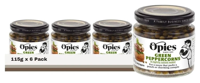 Opies Green Peppercorns In Brine 115G (Case of 6)