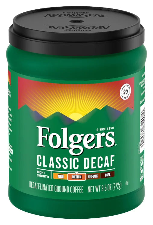 Folgers Classic Roast Decaf Coffee 9.6oz (272g)