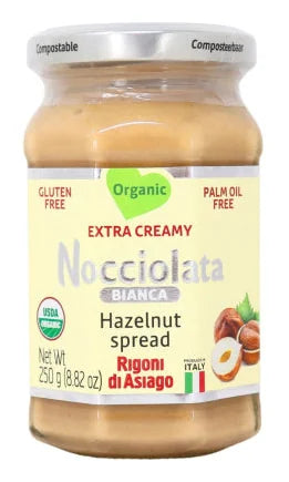 Rigoni Di Asiago Nocciolata Organic White Chocolate Hazelnut Cream 250G