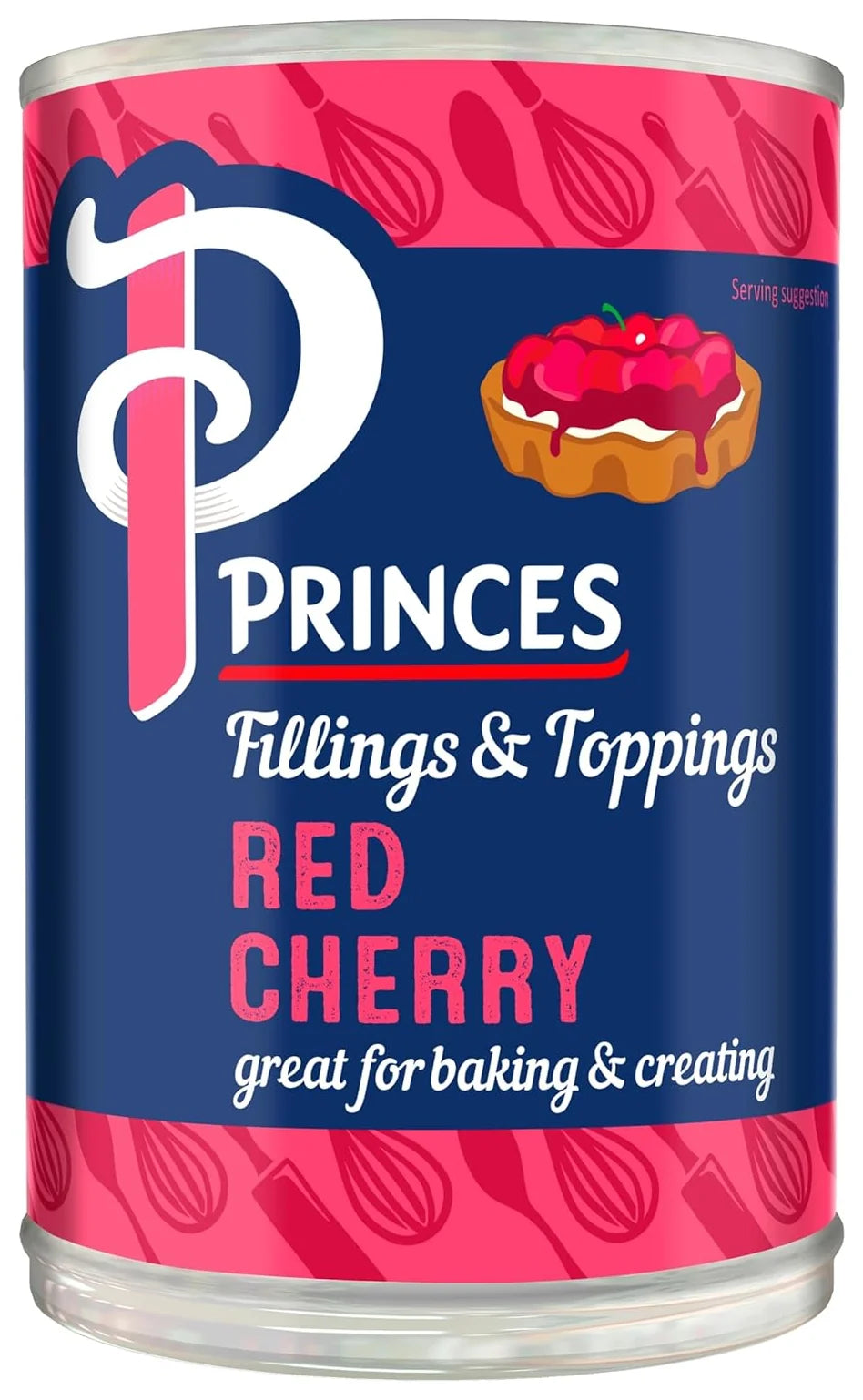 Princes Red Cherry Fruit Filling Tin 410G (Case of 6)