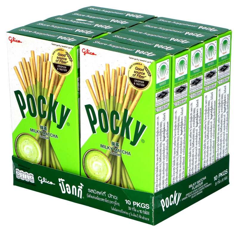 Glico Pocky Matcha Green Tea 39G (Case of 10)