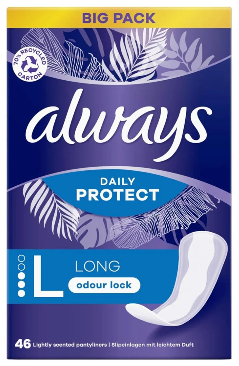 Always Dailies Panty Liners Daily Protect Long Scented 46s