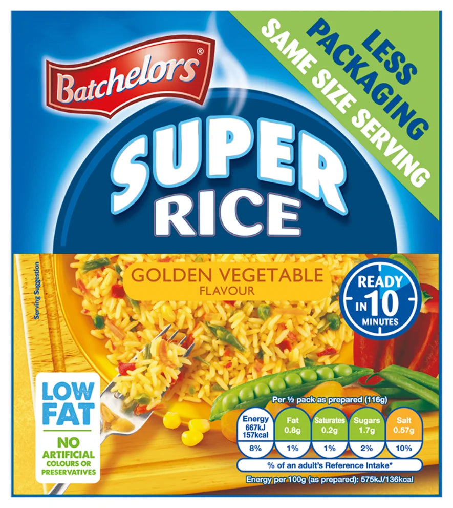Batchelors Super Rice Golden Vegetable Flavour 90G (Case of 11)