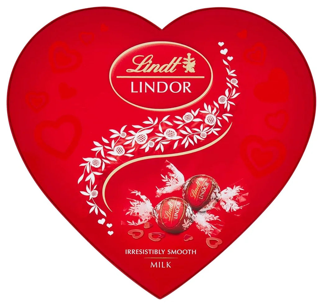 Lindt Lindor Heart Box Milk 200G (Case of 8)