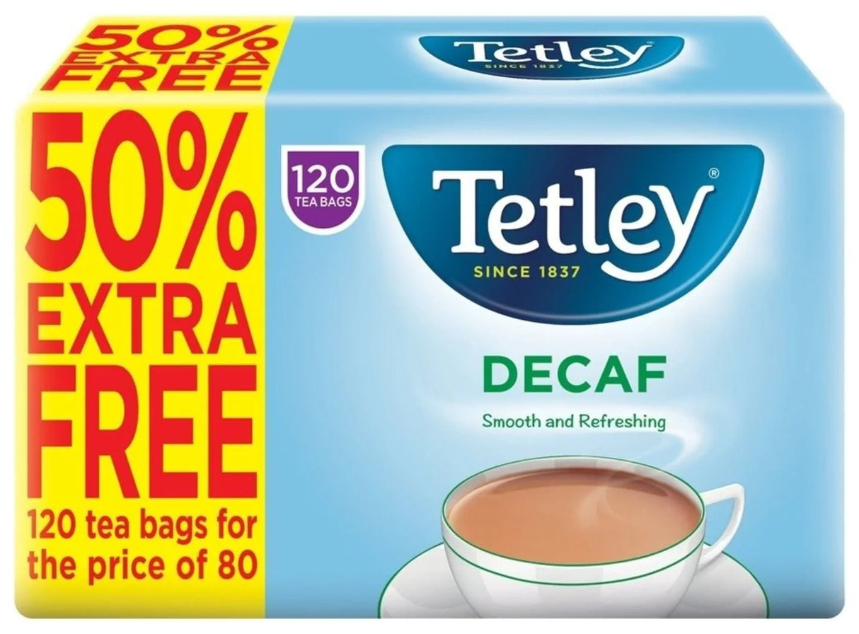 Tetley Tea Bags Decaf 120s (Case of 6)