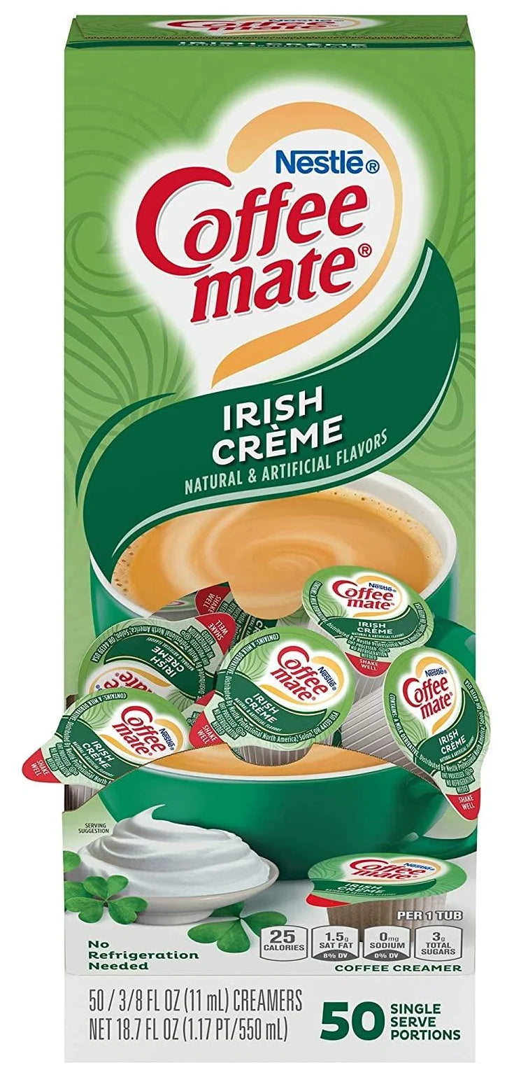 Coffee Mate Single Serve Creamers Irish Creme 0.375Oz X 50 - World Food Shop