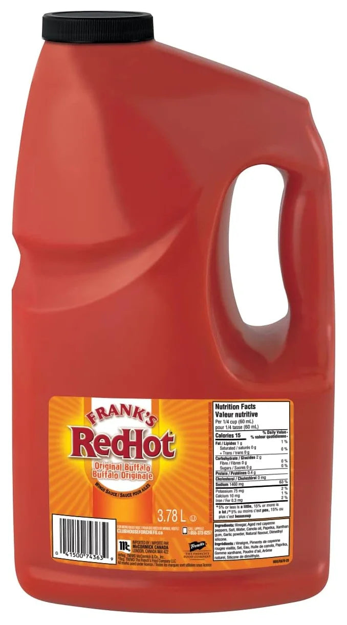 Frank's Red Hot Original Buffalo Wings Sauce 3.78L