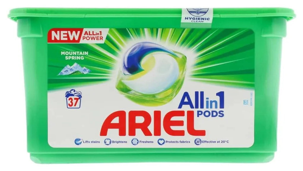 Ariel All In 1 Washing Pods Mountain Spring 37S - World Food Shop