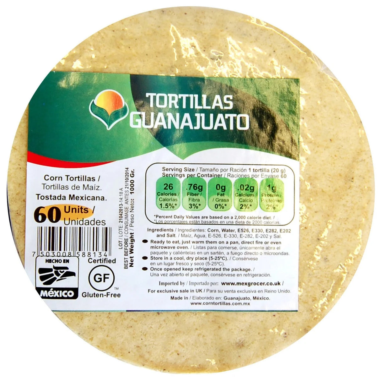 15cm Yellow Corn Tortilla For Frying 1kg
